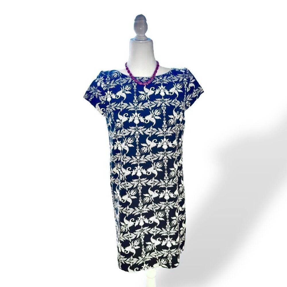 ZARA Black and White Paisley Dress Sz M